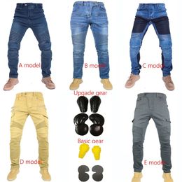 Collection Jeans Homme Classique Denim UGB06 PK718 PK719 Pantalon Moto Zip Pantalones Motocicleta Hombre Featherbed Jeans Gears 240112