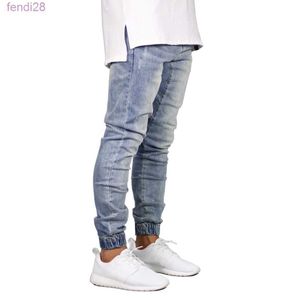 Men Jeans Denim Jogger New Style Fashion Stretch Stretch Hip Hop Joggers For Trendy Stretch-Fit Livraison gratuite MT0E