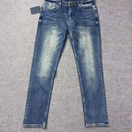 jeans da uomo firmati Jeans da uomo e da donna, pantaloni classici con grafica ricamata, pantaloni dritti stile vintage lavati in tinta unita casual