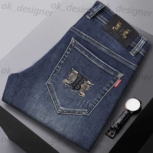 Men Jeans Designer Pant Automne et hiver épais jeans Men's Slim Fit Lignet HEUR de gamme HEMPLE ELASTIC LADEDEM
