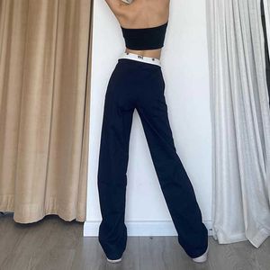 Hommes Jeans Européen et Américain Street Style Droite Femmes Taille Haute Drapé Niche Y2K Fille Long Pantalon Décontracté