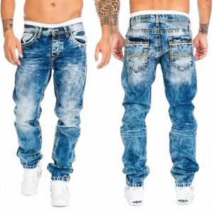 Hommes Jeans Fi Designer Denim Bleu Pantalon pour Homme AD Pantalon Homme Butt Fly Jeans Hommes I1WC #