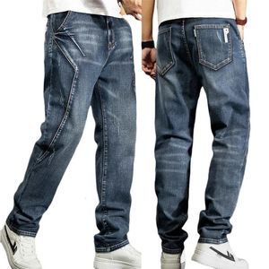 Men Jeans losse baggy denim broek ladingbroeken patchwork casual maat 2844 240430