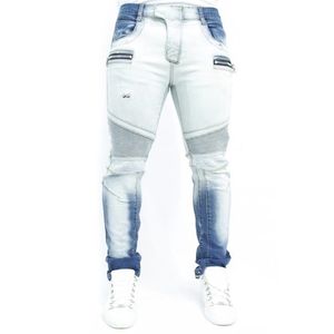 Hommes Jeans Droite Fermeture Éclair Biker Pantalon Taille Haute Printemps Automne Streetwear Mâle Désiger Lavé Pantalon 211111