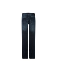 Men Jeans Summer Kiton Version droite de jean bleu foncé avec trou