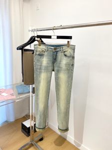 Men Jeans v Designer top originele high-end mannen op maat gemaakte mode slanke kleine rechte jeans l
