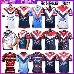 Men Jersey 2022 Australian Roosters Home / Away à manches courtes T-shirt Olive Sportswear Rugby