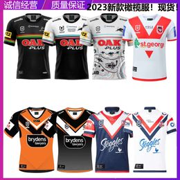 Men Jersey 2023 Jaguar pour enfants West Tiger NRL Rooster Saint George Short Vest Olive Training Olive Training