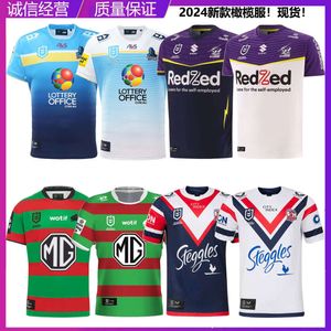 Men Jersey Nrl Melbourne Rabbit Rooster Titan Home and Away korte mouwen Engels rugby