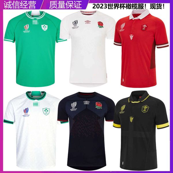 Men Jersey Copa Mundial Worldcup Irlanda Inglaterra Gales en casa y jerseys de rugby de manga corta