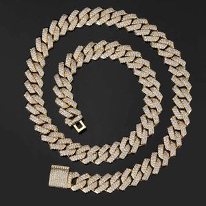 Men sieraden tennis afgestudeerd 14 mm hiphop sieraden zirkon ketting grensoverschrijdend modemerk 14mm diamant cubaanse ketting ketting voor mannen