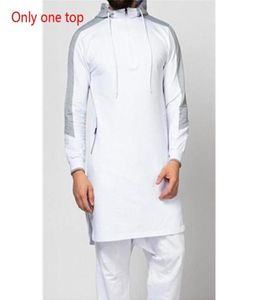 Mannen Jubba Thobe Moslim Arabische Islamitische Kleding Abaya Dubai Kaftan Winter Lange Mouw Stiksels Saoedi-Arabië Trui Etnisch5528937