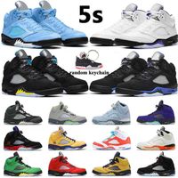 Men Jumpman 5 Chaussures de basket-ball 5s UNC RAGING RAGD CONCORD BLUE BIRD RATER METALLIQUE VERT ANTHRACITE Anthracite Bel Sports Sneakers