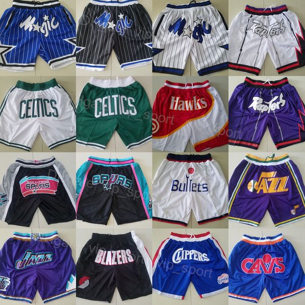 Hommes Just Don Basketball Kawhi Leonard Shorts Sport avec Poche Zipper Fly Bradley Beal Wear Pantalons de survêtement Taille Élastique Tracy McGrady Pantalon Cordon Courant Cousu Sur