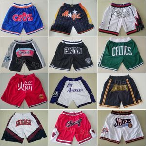 Mannen don gewoon basketbal sportzak Pocket Drawstring zipper vlieg shorts team hardlopen jogelaars dragen elastische taille Jimmy Butler Paolo Banchero Mike Conley TJ Warren