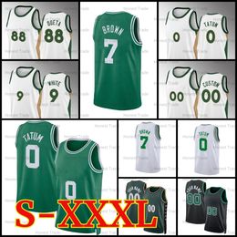 Heren Kinderen 0 Jayson Tatum basketbalshirt Meemias Queta Custom 3XL Bruin Walsh Tatum Williams Horford Porzingis Walsh lamar stevens payton pritchard NIEUW seizoen