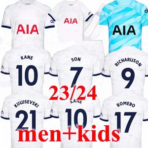 Hombres Niños 23 24 Tottenham Son Bergwijn Soccer Jersey 2023 2024 Richarlison Camiseta de fútbol Perisic Lenglet Romero Reguilon Kulusevski