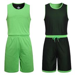 Les enfants en maillot de basket-ball à double facette établit des uniformes kits de sport féminin pour les vêtements de sport réversibles
