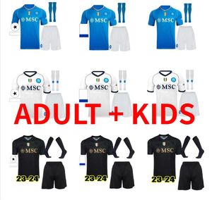 23 24 Napoli Maradona Soccer Jersey Home Away 2023 2024 Nápoles ZIELINSKI INSIGNE MERTENS HAMSIK CALLEJON PLAYER ROG Camiseta de fútbol Kits para adultos