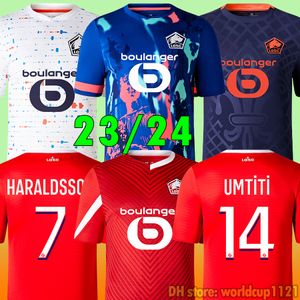 2023 2024 LOSC Lilles camisetas de fútbol UMTITI Blanco CABELLA J DAVID YAZICI OUNAS camiseta de fútbol 23 24 Lille Olympique M.BAYO maillot Adulto Niños Kit ZHEGROVA Equipo