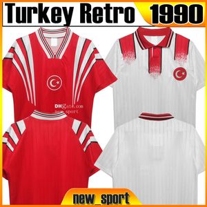 Rétro 1990 Turquie Club Ensembles complets Maillot de football Équipe nationale Burak Kenan Karaman Hakan Calhanoglu Zeki Celik Sukur Ozan Kabak Yusuf Yazici Turquia Maillot de football