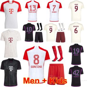 Hommes Enfants Soccer 8 Leon Goretzka Jerseys Club Set 42 Jamal Musiala 25 Thomas Muller 10 Leroy Sane 9 Harry Kane Alphonso Davies Joshua Kimmich Maillot de football 23-24 BaiRen