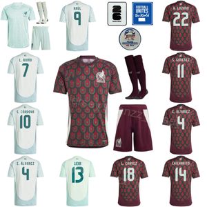 Hommes Kids Soccer Mexico 18 Luis Chavez Jerseys 24/25 Équipe nationale 5 Johan Vasquez 23 Jesus Gallardo 22 Hirving Lozano Orbelin Pineda Football Shirt Kits Copa America