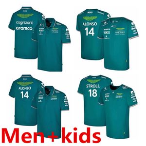 T-Shirts Aston Martin JerseyS T-shirt AMF1 2022 2023 KINDEREN mannen Officiële JONGENS MEISJES Fernando Alonso T-Shirt Formule 1 Racing Suit F1 Shirt MOTO Motorcyc Tees