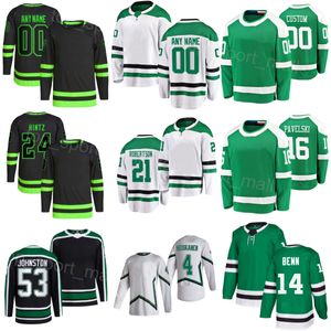 Hommes pour enfants Hockey 21 Jason Robertson Jersey 14 Jamie Benn 16 Joe Pavelski 24 ROOPE HINTZ 4 MIRO Heiskanen 91 Tyler Seguin 53 Wyatt Johnston Reverse rétro