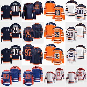 Hommes Enfants Femmes Hockey Reverse Rétro 29 Leon Draisaitl Jersey 97 Connor McDavid 93 Ryan Nugent-Hopkins 18 Zach Hyman 75 Evan Bouchard 13''Nhl''Shirt