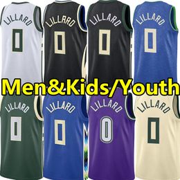 Hommes enfants jeunesse Damian Lillard Dame temps maillots de basket-ball ville maillot édition gilet porter des enfants adultes