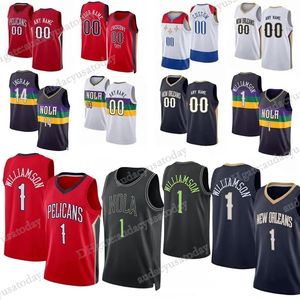 Heren Kinderen Zion 1 Williamson NOP Pelican New Orlean basketbalshirts Jeugd Brandon Ingram CJ McCollum Herbert Jones Trey Murphy Jose City Custom Jersey