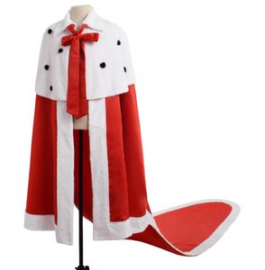Men King Cosplay Red Coronation Robe Women Queen Halloween Performance Costuums Carnival Party Deksel snel verzending90840899