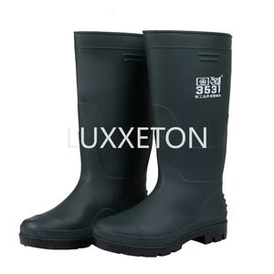 Bottes de pluie imperméables et hautes pour hommes, bottes de pêche antidérapantes, chaussures Wellies, bottes tactiques Fo 240228