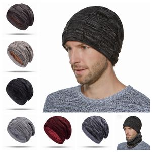 Hombres Gorros de punto Beanie Invierno Cálido Sombrero de punto Color sólido Gorro de punto Fiesta de Navidad Sombreros Suministros SEA Way RRA3626