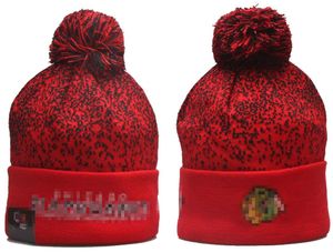 Gorros de punto con puños y puños de CHICAGO para hombre, gorros BLACKHAWKS, gorro de punto deportivo, gorros de béisbol cálidos de lana a rayas, gorro para mujer a