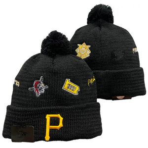 Hommes tricotés à revers Pom Pittsburgh Bonnets Pirates Chapeaux Sport Tricot Chapeau Rayé Sideline Laine Chaud Baseball Bonnets Casquette Pour Femmes A1