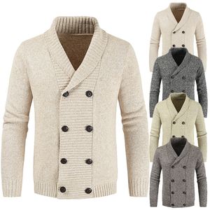 Hommes tricoté nouvelle marque automne hiver hommes chandails décontracté Fashionyouth Double boutonnage Cardigan tricots 201120