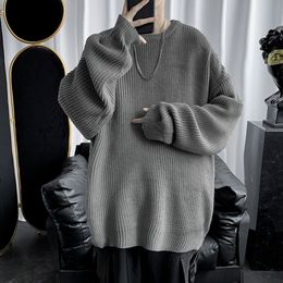 Men Korean Fashion Sweaters Solid Color Oversized Sweater Men Lange mouw Shirts Herfst Winter Kleding Men Streetwear Sweaters L220801