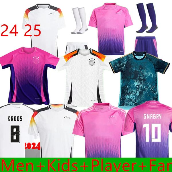 Hommes Kroos Euro Cup 2024 Germanys Soccer Jerseys Hummels Gnabry Werner Draxler Reus Muller Gotze 24 25 Kit hommes et enfants Fans Player Version Chemise de football Uniforme