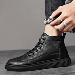 Men Lace Quality Up Designer High Half Classic Style Shoes Winter Fall Snow Snow Man Walking Boots Factory Item R 831