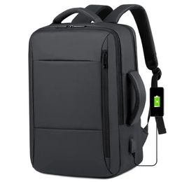 Hommes de grande capacité sac à dos USB charge ordinateur portable masculin bagpack étanche à carter de voyages de voyage sac à bagages mochila 240328