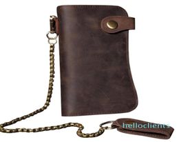 Cartera de cuero con cadena para hombre, tarjetero, chequera, camionero, embrague de motociclista 7585604