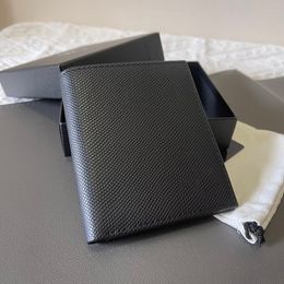 Portefeuille concepteur pour hommes porte-carte de luxe Luxury Messeurs sac à main sac à main sac en cuir breveté portefeuille de poche minces sacs de cartes pliants est livré avec boîte