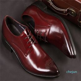 Chaussures habillées en cuir pour hommes, cuir de vache ciré imprimé flore, bout pointu, magasin exclusif