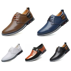 Hommes chaussures en cuir couleur noir blanc bleu marron orange design hommes tendance baskets décontractées taille 39-45