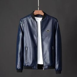 Chaquetas para hombres Chaqueta de cuero Bomber Motocicleta Hombres Biker Béisbol Tallas grandes 7XL Cuero de moda H calidad abrigo con chincheta Abrigos Chaqueta de cuero