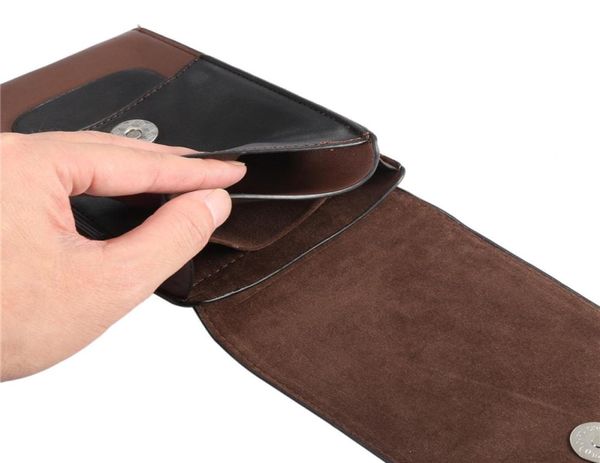 Hommes en cuir Vintage étuis de téléphone portable ceinture de hanche Bum sac à main téléphones pour Samsung Galaxy S9 S9 Plus pour Iphone 8 7 6 6 s Plus5547820