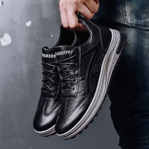 Ocio para hombres Zapatos de vestir Suela blanda de goma Antideslizante y resistente al desgaste Primavera Otoño Negro Marrón Zapatos de cuero de moda Hombres Trabajo de negocios eur 39-44 TL201