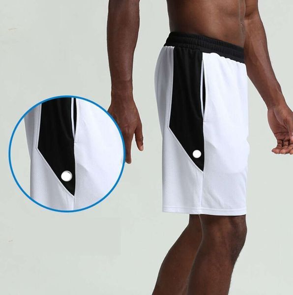 Hombres ll Yoga Pantalones cortos deportivos de secado rápido con bolsillo Teléfono móvil Casual Correr Gimnasio Pantalón corto Jogger 7412